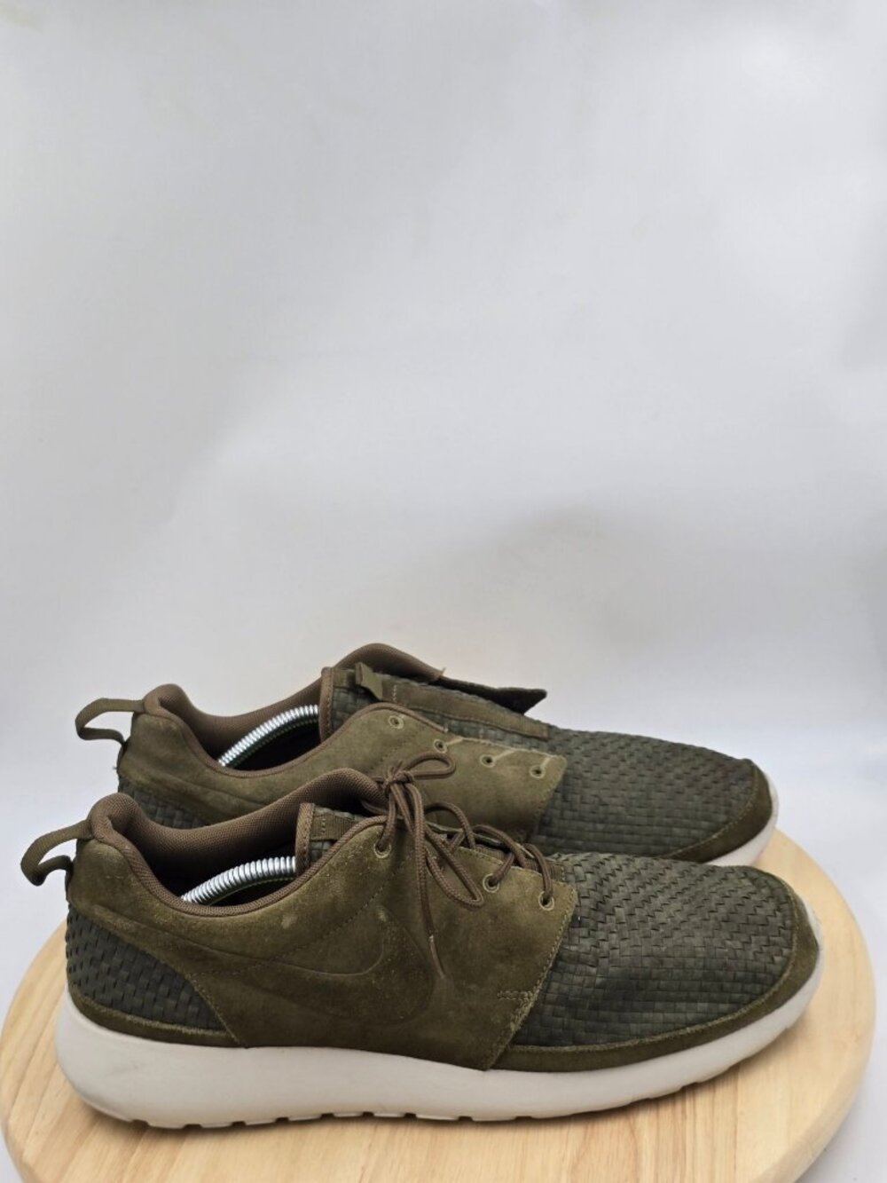 Nike Roshe Run Woven Mens Minimalist Sneakers 555602-332 sz 12